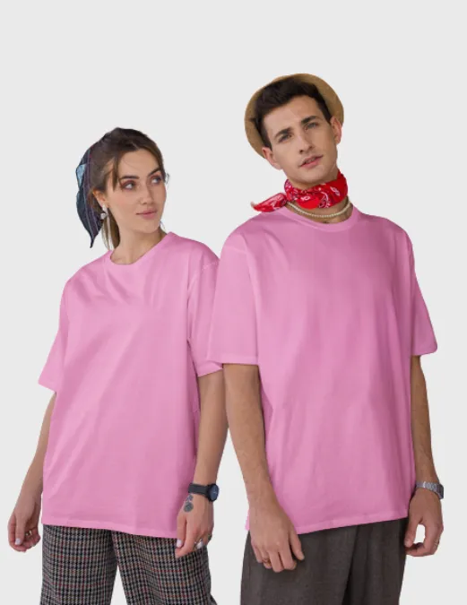 The Glitzo Oversized Tee – Baby Pink
