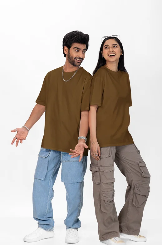 The Glitzo Oversized Tee – Brown