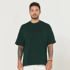The Glitzo Oversized Tee – Bottle Green