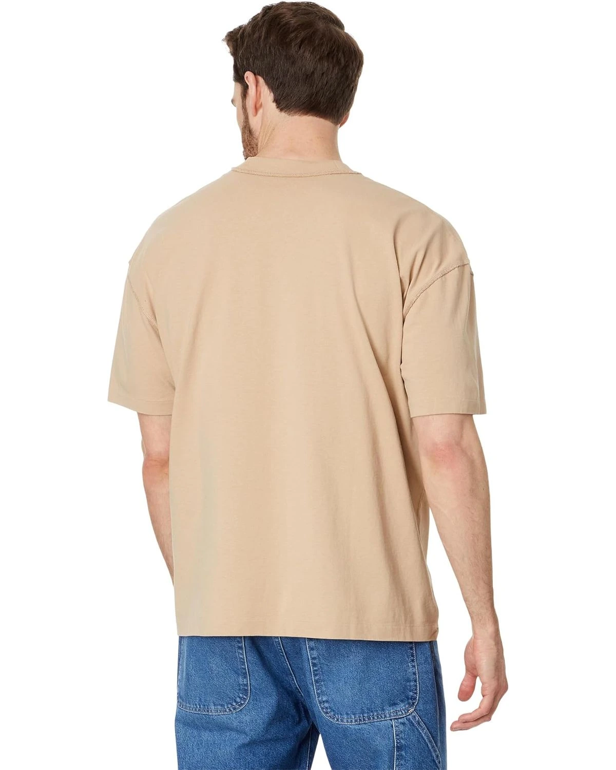 The Glitzo Oversized Tee – Beige - Image 3
