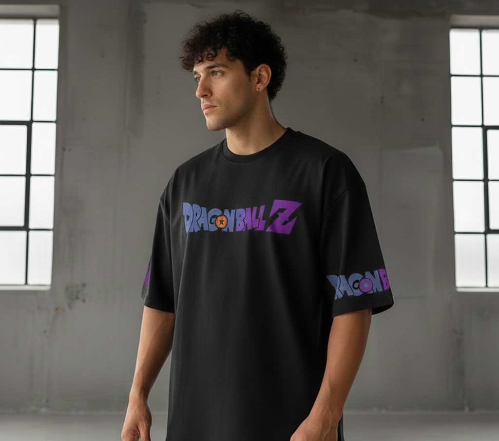 Glitzo Dragon Balls Z Oversized Graphic tee - Image 2