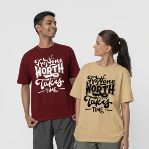 Glitzo Anything Worth Takes Time Oversized tee