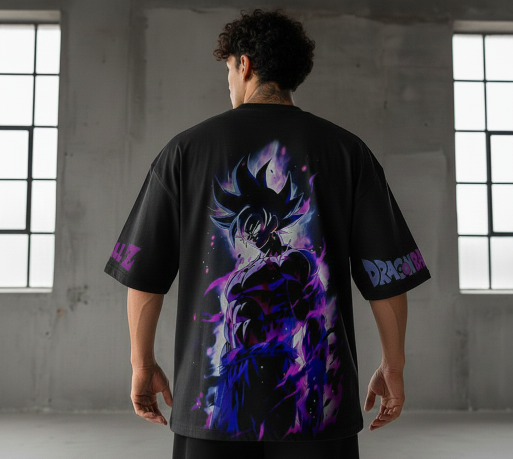 Glitzo Dragon Balls Z Oversized Graphic tee