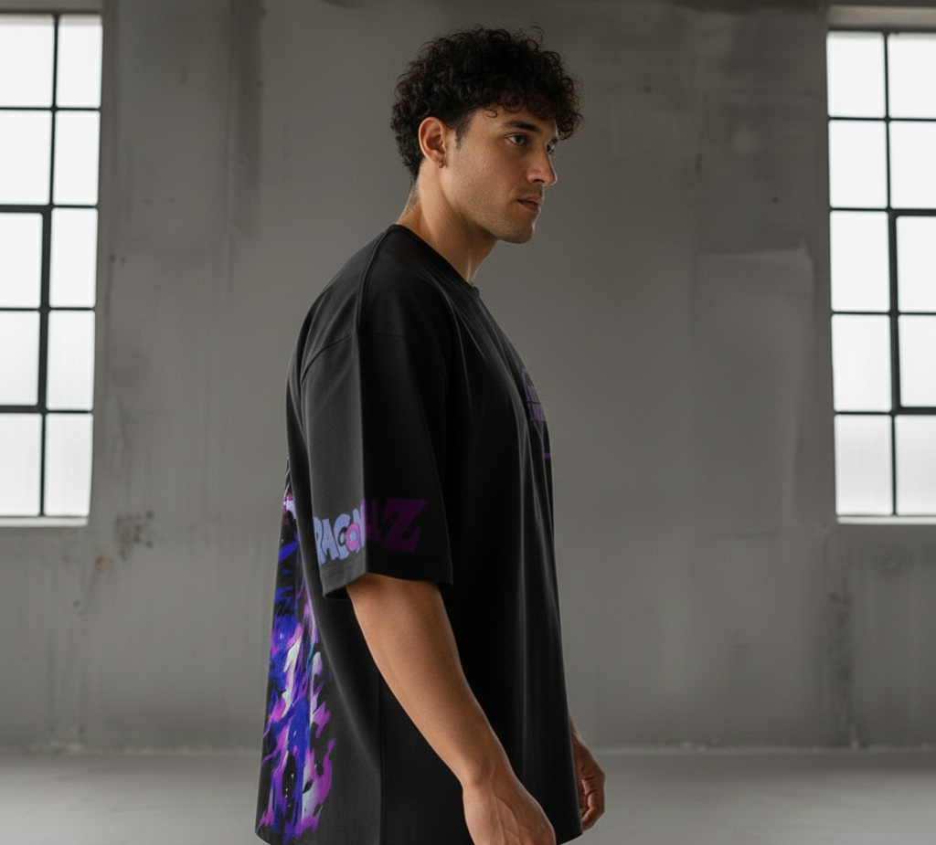 Glitzo Dragon Balls Z Oversized Graphic tee - Image 3