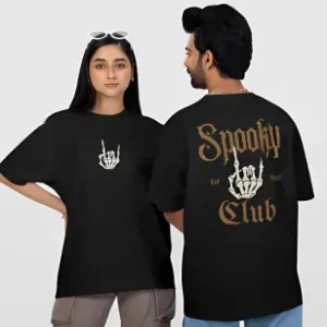 Glitzo Spooky Club Oversized Graphic tee