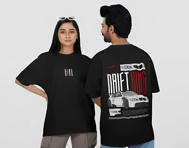 Glitzo Drift King Oversized Graphic tee