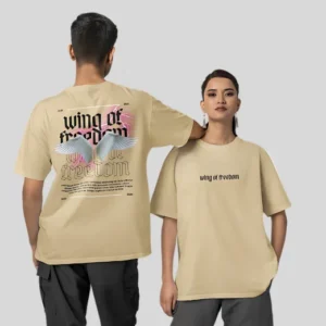 Glitzo Wing Of Freedom Oversized Graphic tee