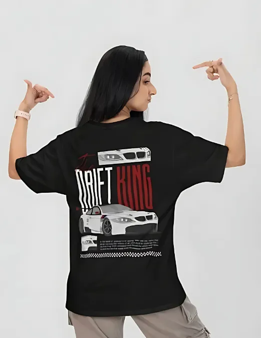 Glitzo Drift King Oversized Graphic tee - Image 5