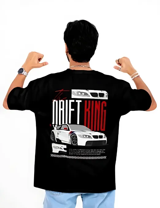 Glitzo Drift King Oversized Graphic tee - Image 3