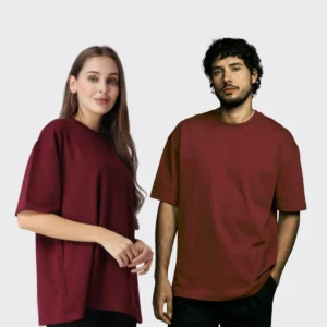 The Glitzo Oversized Tee – Maroon