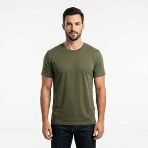The Glitzo Basic Tee – Olive Green