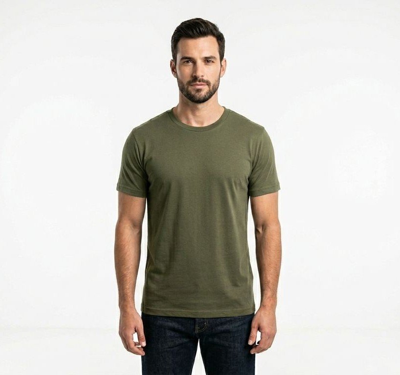 The Glitzo Basic Tee – Olive Green