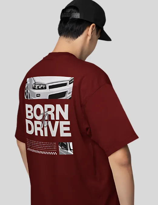 Glitzo Born to Drive Oversized Graphic tee - Image 9