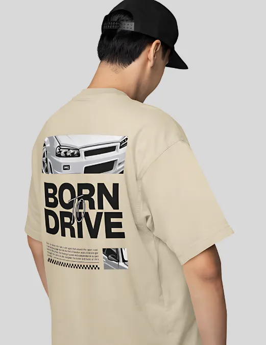 Glitzo Born to Drive Oversized Graphic tee - Image 5