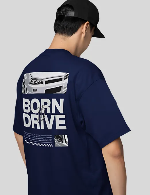 Glitzo Born to Drive Oversized Graphic tee - Image 6