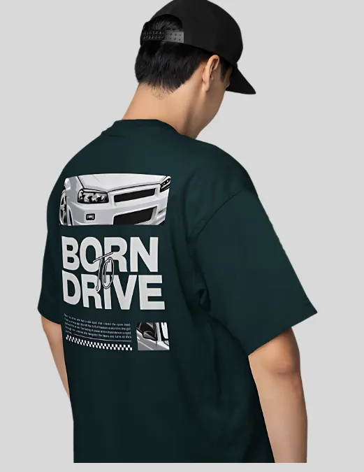 Glitzo Born to Drive Oversized Graphic tee - Image 7