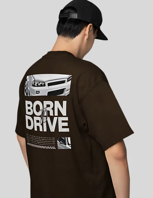 Glitzo Born to Drive Oversized Graphic tee - Image 8