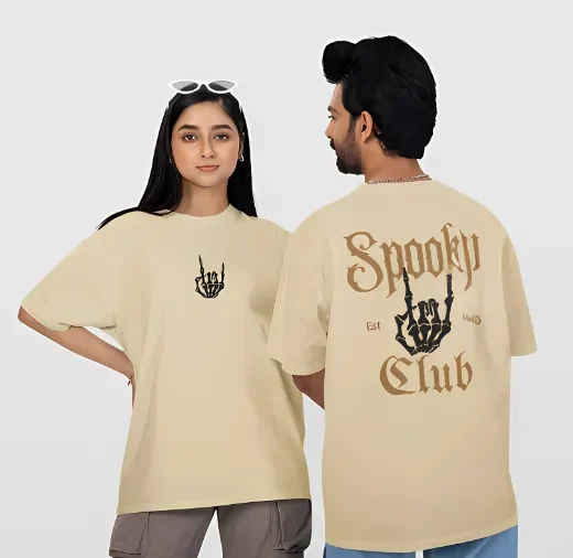 Glitzo Spooky Club Oversized Graphic tee - Image 6