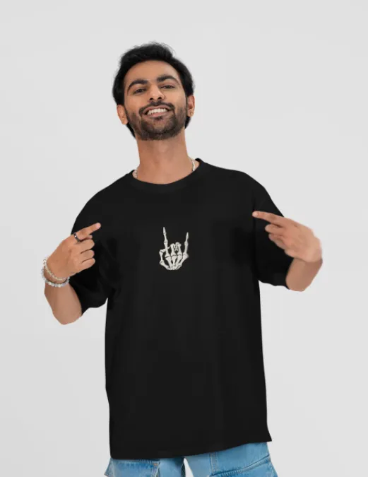 Glitzo Spooky Club Oversized Graphic tee - Image 2