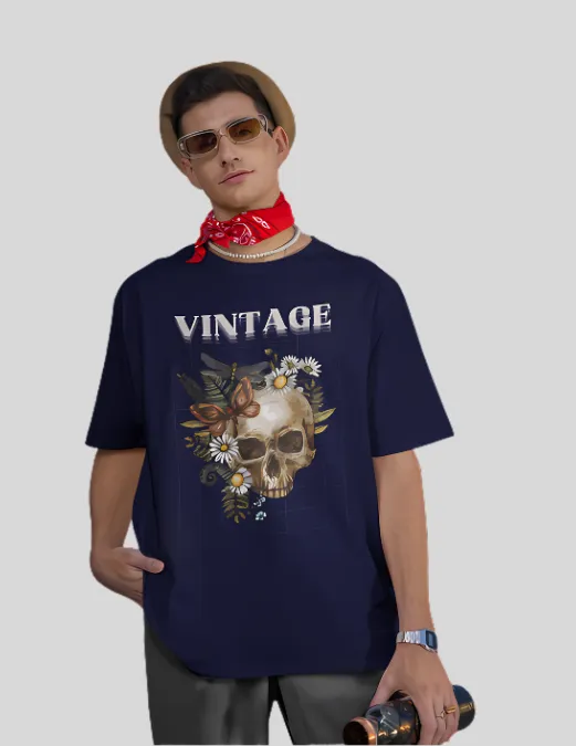 Glitzo Vintage Oversized Graphic tee - Image 2