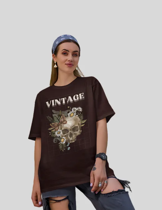 Glitzo Vintage Oversized Graphic tee - Image 6