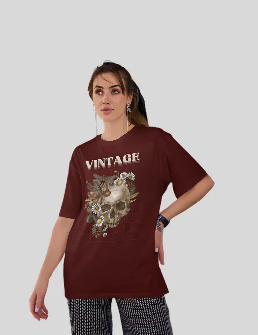 Glitzo Vintage Oversized Graphic tee - Image 4