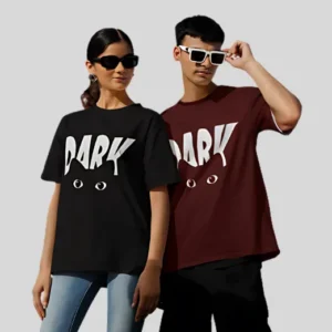 Glitzo Dark Oversized Graphic tee