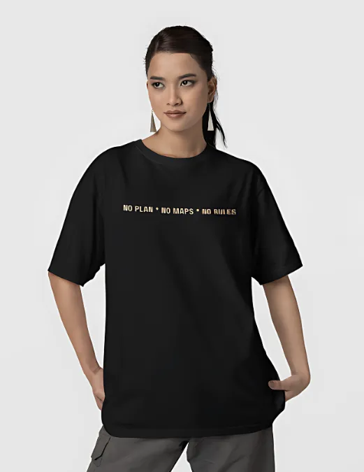 Glitzo Just Ride Oversized Graphic tee - Image 2
