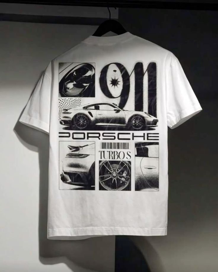 porsche printed tshirt
