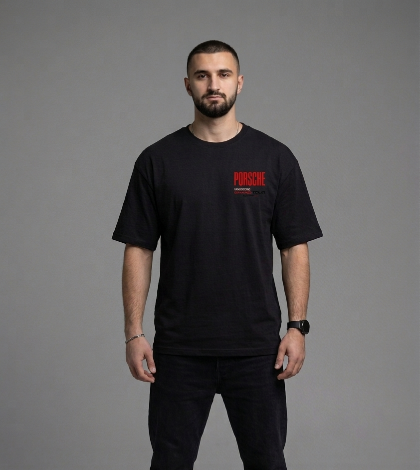 porsche printed tshirt