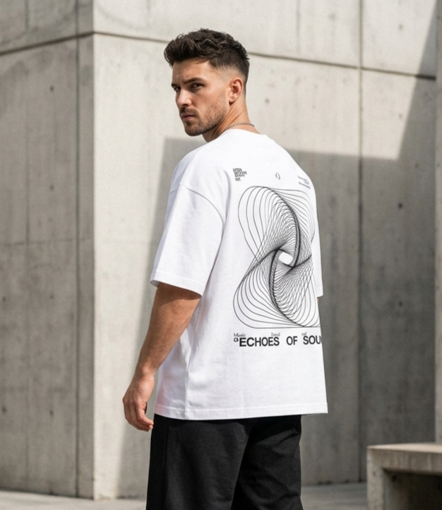 echo of sound printed tshirt