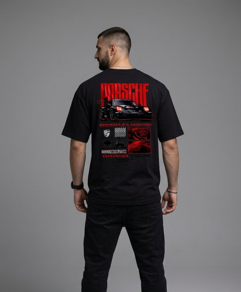 porsche printed tshirt