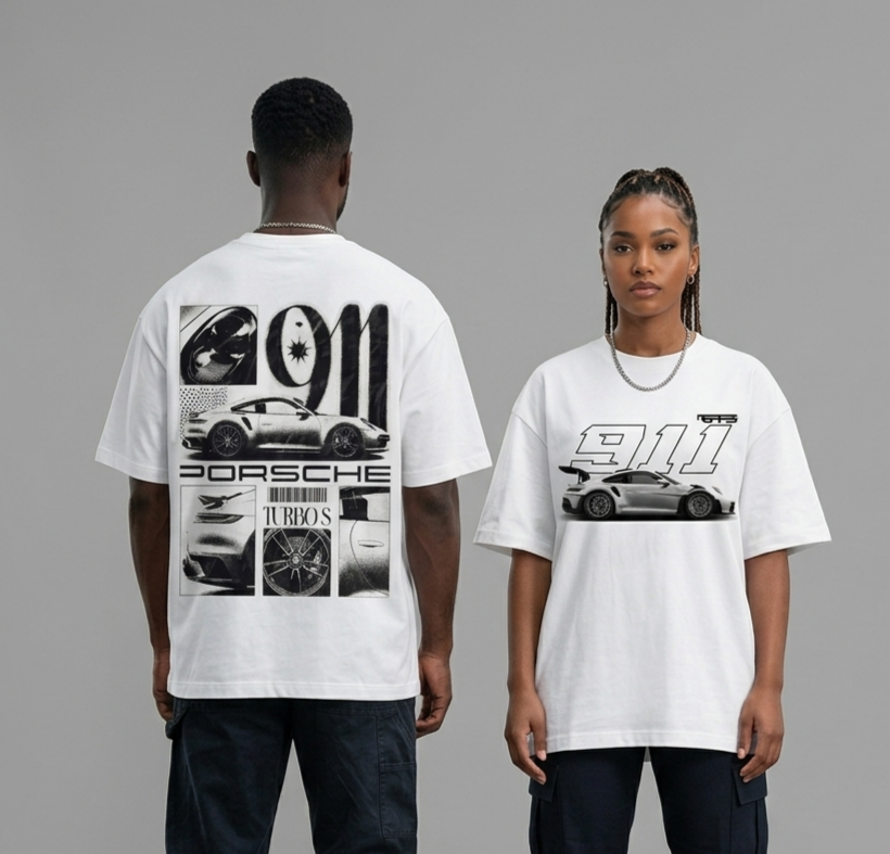 porsche printed tshirt