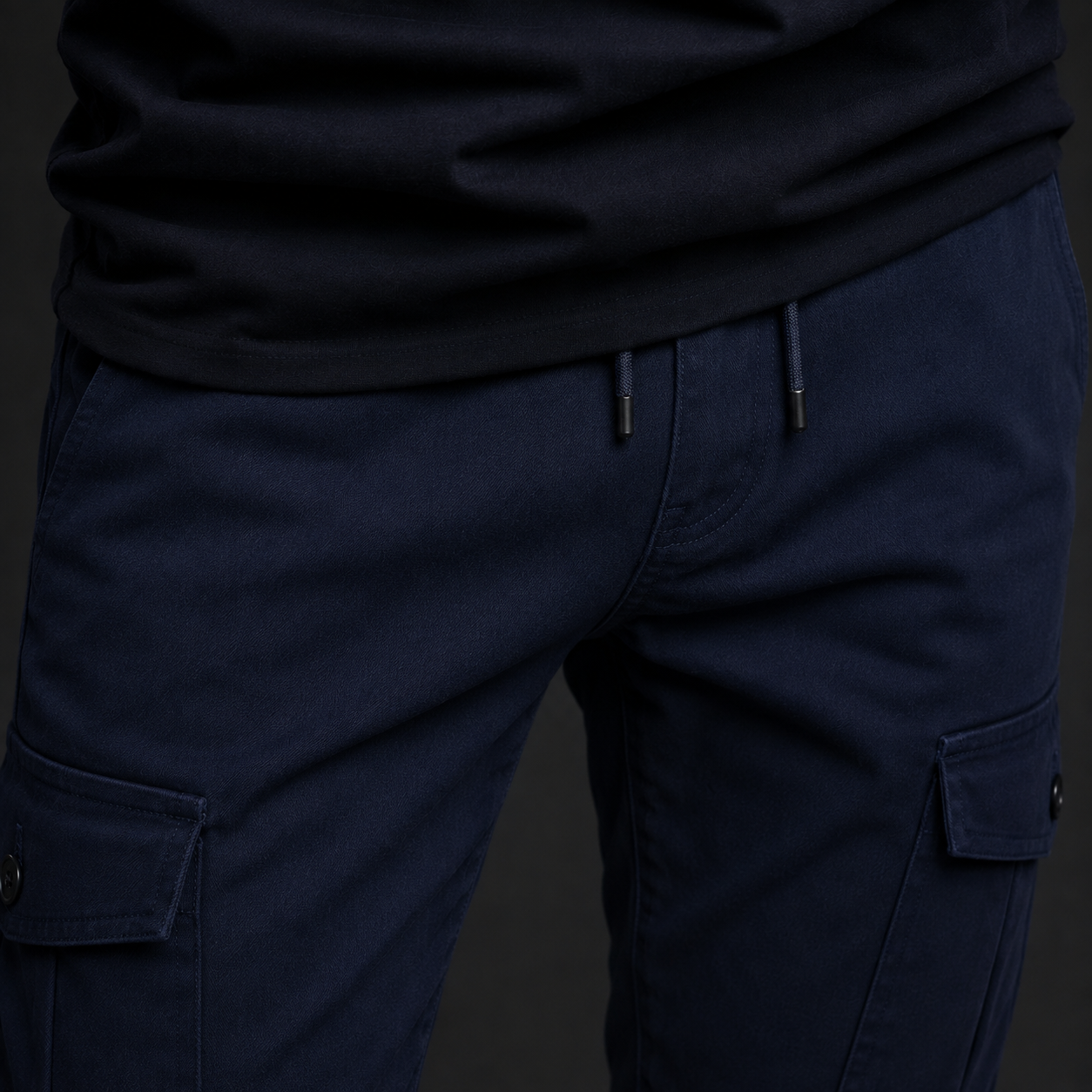 Premium Cargo Pants for Men & Women in Olive Green | Slim Fit Cotton Multi Pocket Cargo Jogger Trousers with Elastic Waist for Casual Streetwear