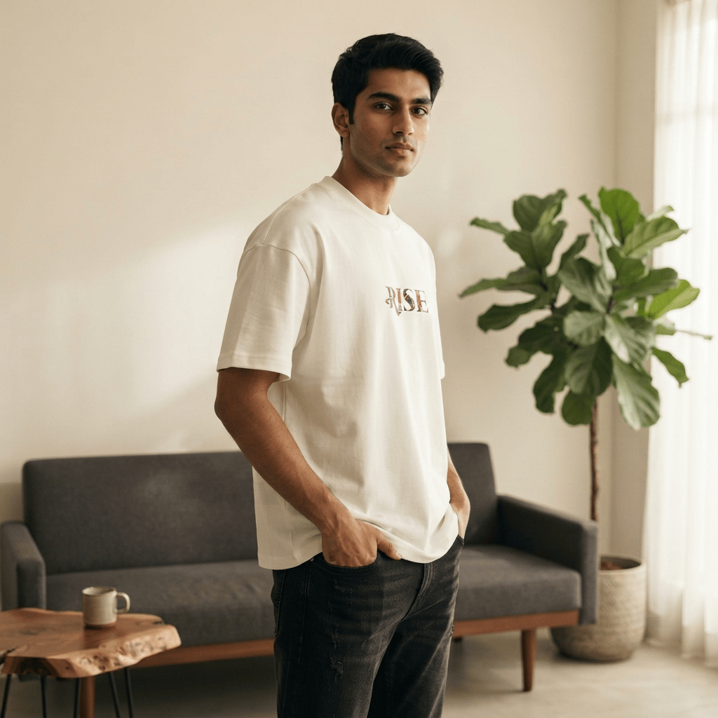 Resilient Against Conformity Oversized T-Shirt | White Streetwear Tee